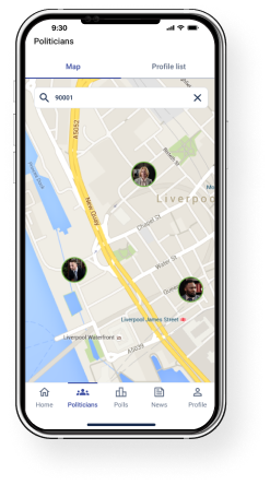 Mobile civic engagement illustration